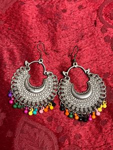 Boho Ethnic Jhumka rainbow Earrings