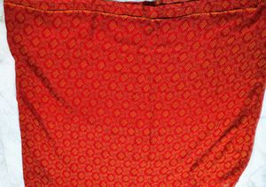 Red Bandhani Saree with Golden Border