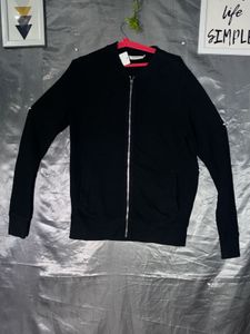 Jack&amp; Jones Black Regular Fit Solid Cardigan