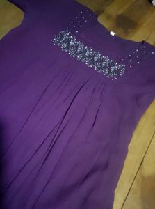 Purple 💜 Stone Worked Dress