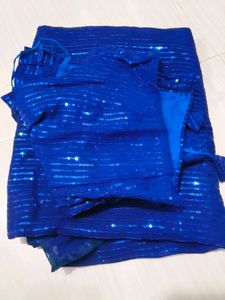 Stunning Blue Sequin Lehenga Choli