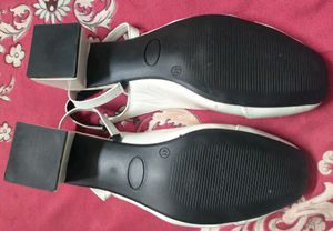 Lavie White Slingback Heels