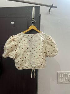 korean top with bow detailing
