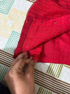 Elegant Red Blouse for Sarees
