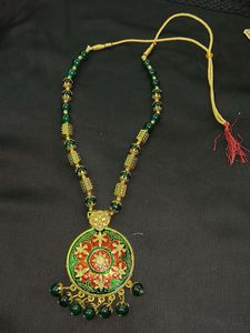 Bohemian Green Beaded Necklace