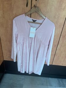 New freehand Pink Velvet Tunic Top