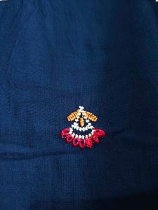 Charming Navy Blue Embroidered Kurta