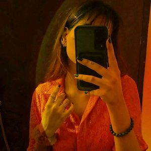 Pink Lace Open Front Shirt