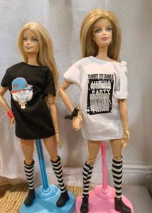set of tshirt tunic for barbie doll
