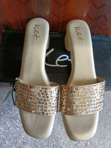 Ket Gold Embellished Heels