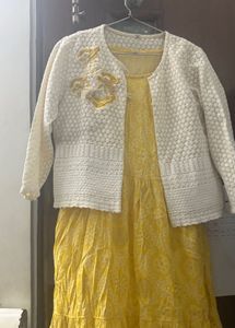 Embroidered Kurta Set with jacket