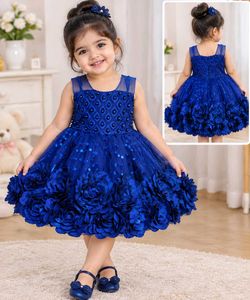 Sparkling Royal Blue Party Dress