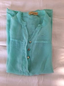 Sea green Beach A-line Top