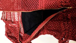 Burgundy Lace Mini Dress
