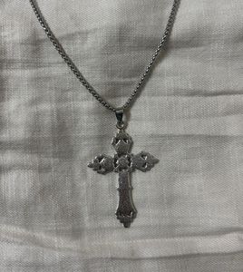 Silver Cross Pendant Necklace