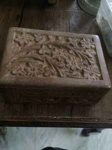 vintage Carved Wooden Decorative Box