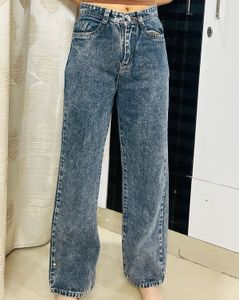 Washed Black Denim Jeans
