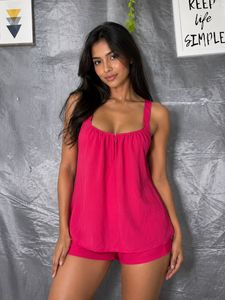 Zara Vibrant Pink Spaghetti Strap Top