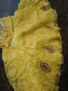 Stunning Yellow Embellished Ethnic Gown
