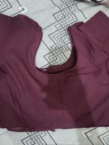 Maroon Cotton Blouse