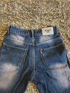 Wide Leg Blue Denim Jeans