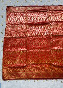 Elegant Red &amp; Gold Banarasi Silk Saree