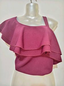 Chic One-Shoulder Ruffle Top
