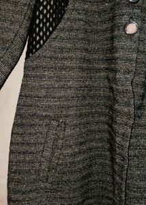 Stylish Grey Textured Coat
