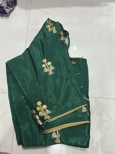 Elegant Emerald Green Embroidered Blouse