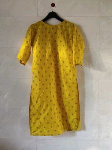 Yellow Embellished Kurta