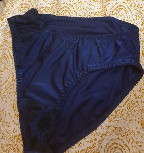 Royal blue lace and satin new panty