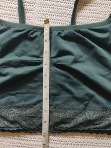 Women's Green Lace Trim Camisole Top