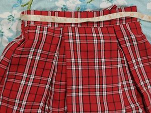 Red Plaid Skater with Suspenders Skirt