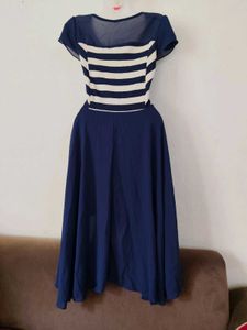 OFFER SALE 🎉 Navy &amp; White Striped Dress