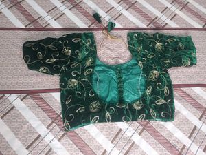 Green Embroidered Blouse
