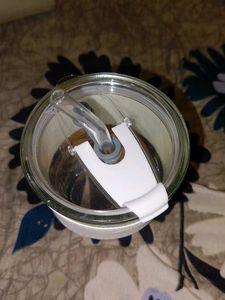 Glass Tumbler with Straw 350ml