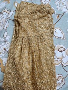 Elegant Golden Embroidered Salwar