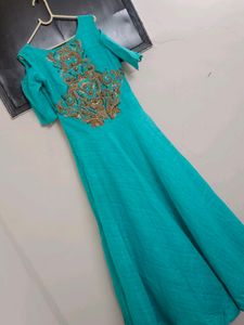 Gown With Cold Shoulder Style