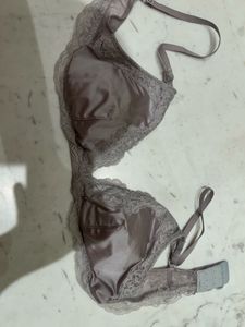 H&M Lace Trim Satin Bra