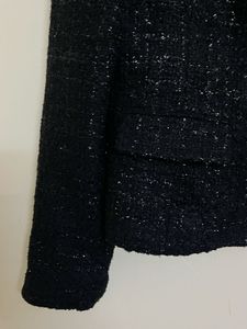Chic Textured Black Blazer