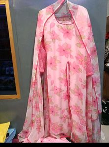 Pink Floral Kurta Set