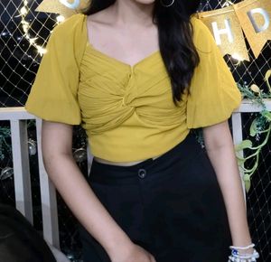 Yellow Crop Top