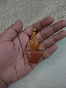 Beautiful Brass Gemstone Pendant