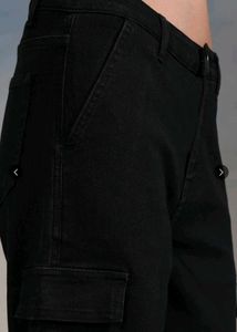 Black Wide Leg Cargo Pants