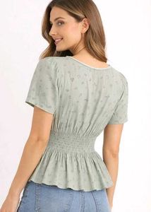 Chic Smocked Peplum Top