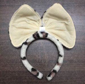 Leopard Print Fur Bow Hairband