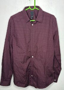 H&M Maroon Slim Fit Formal Shirt