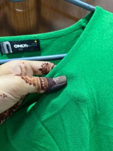 Vibrant Green Short Sleeve Top
