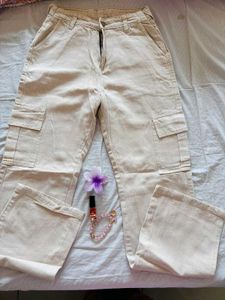 Beige Cargo Pants
