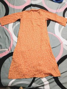 Orange Polka Dot Maxi Dress
